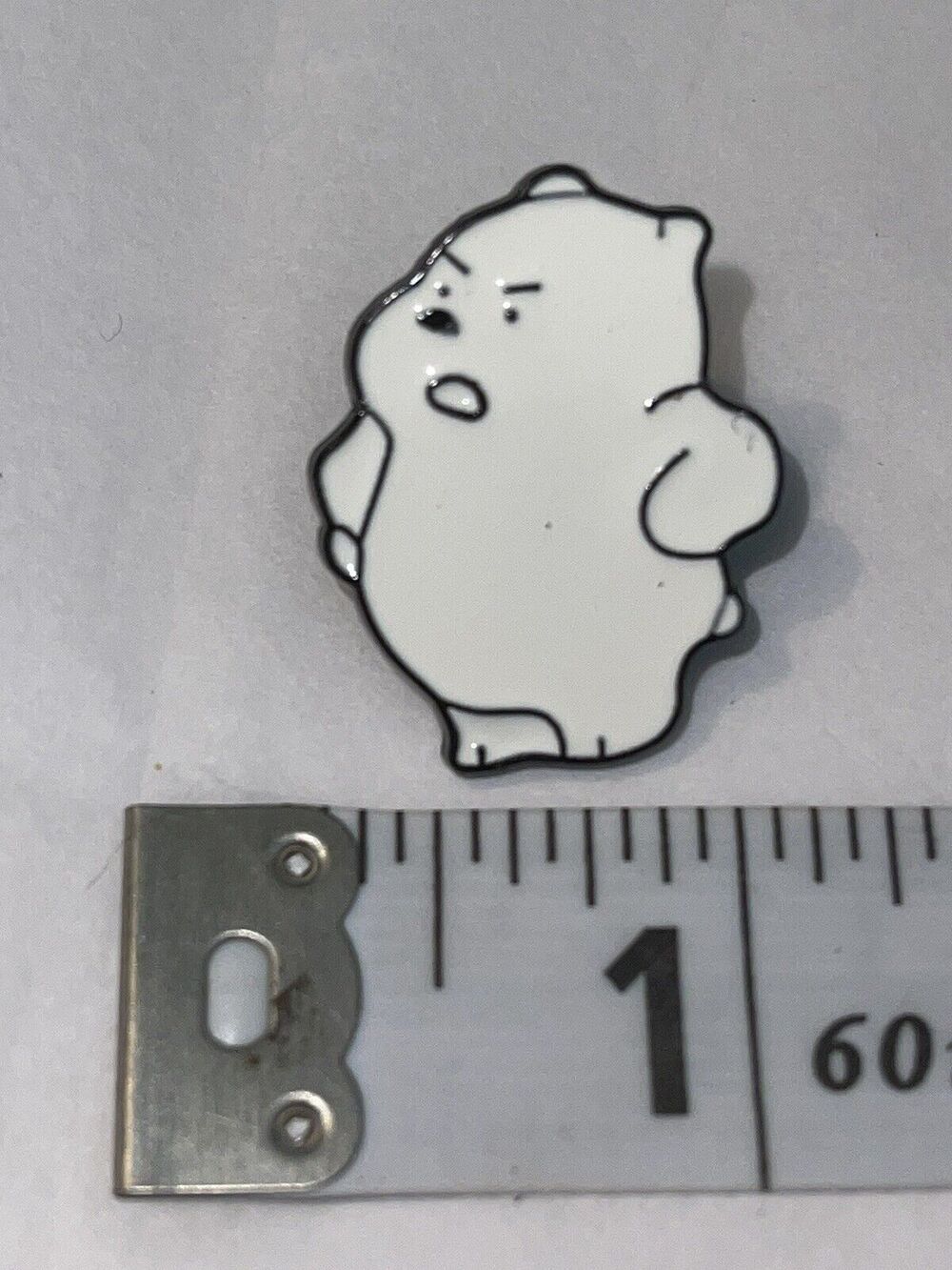 White Polar Bear Pin Brooch